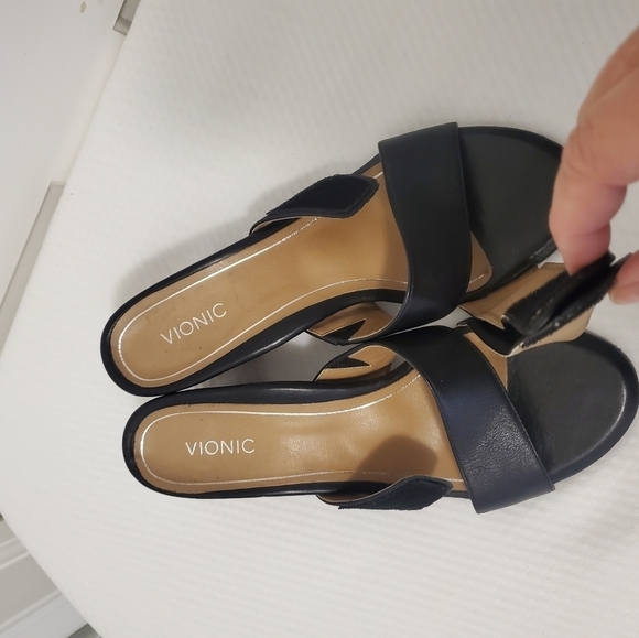 EC Vionic Lorne Black Leather Crisscross Sandals Size 10, Business, Clas… - Picture 9 of 15